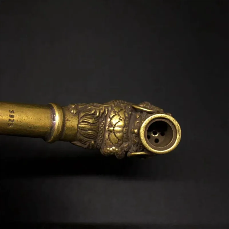 Китайская головка старой медной трубки дракона | Дом и сад