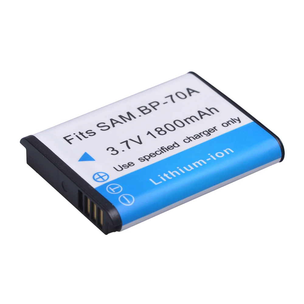 Аккумуляторная батарея для камеры Samsung 2 шт. 1800 мАч BP 70A BP70A ST66 ST700 ST88 ES65 MV800 PL120 PL17 WB30F