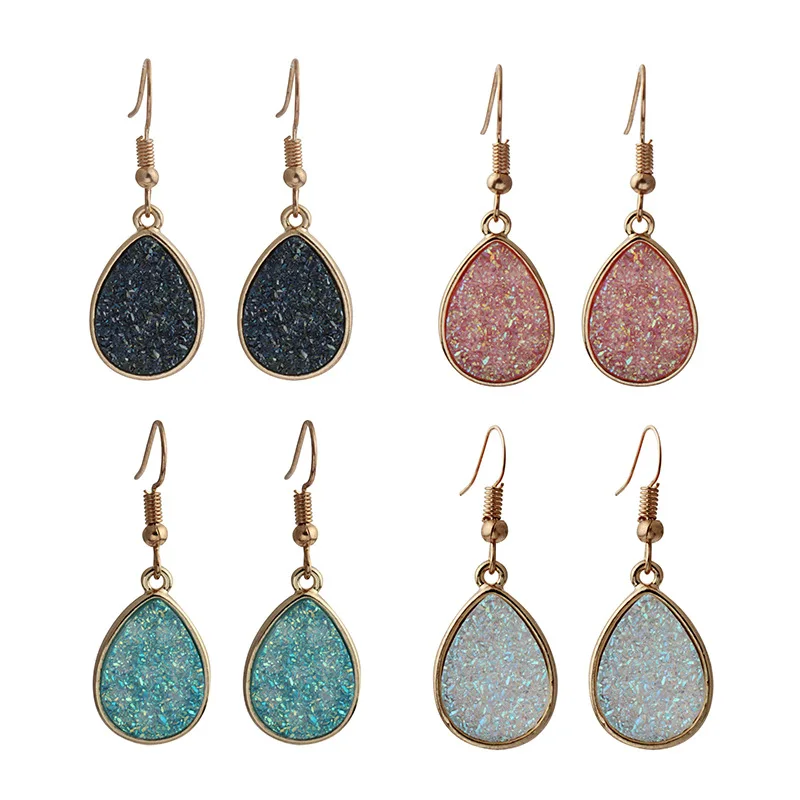 

States Jewelry Fashion Simple Vug Earrings Sweet Personality Teardrop-Shaped Eardrop Yiwu Wholesale Manufacturers