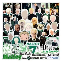 50pcs actor draco malfoy cartoon stickers classic toy decoration computer skateboard suitcase pvc waterproof decal reusable