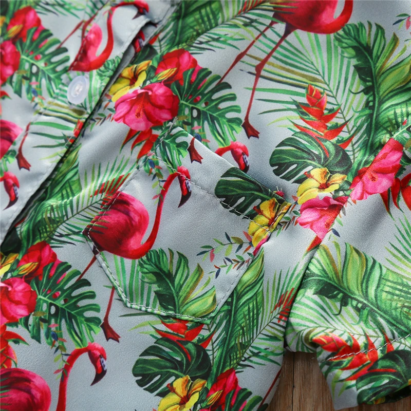 Новые Гавайские рубашки для маленьких мальчиков летняя повседневная рубашка