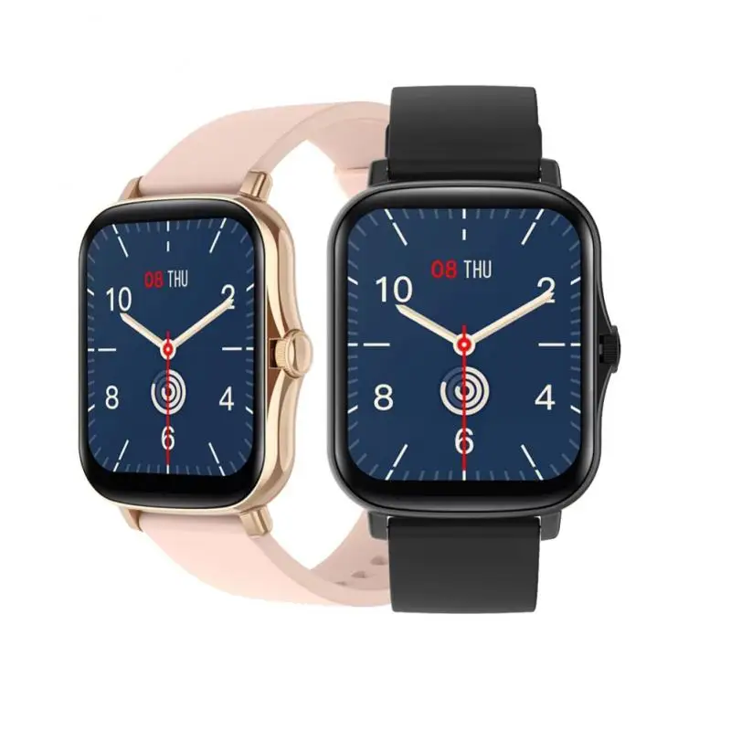 

2021 Smart Watch P8 Plus Women 1.7 Inch HD Screen Blood Pressure Heart Rate Tracker IP67 Waterproof 8 Modes For Android IOS