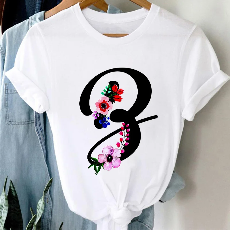 Женские футболки 26 по индивидуальному заказу футболка с буквами модное надписью