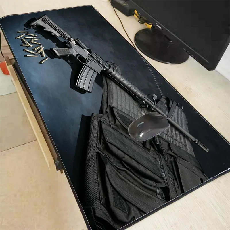 Большой Противоскользящий коврик для мыши Mairuige Gun из натурального каучука