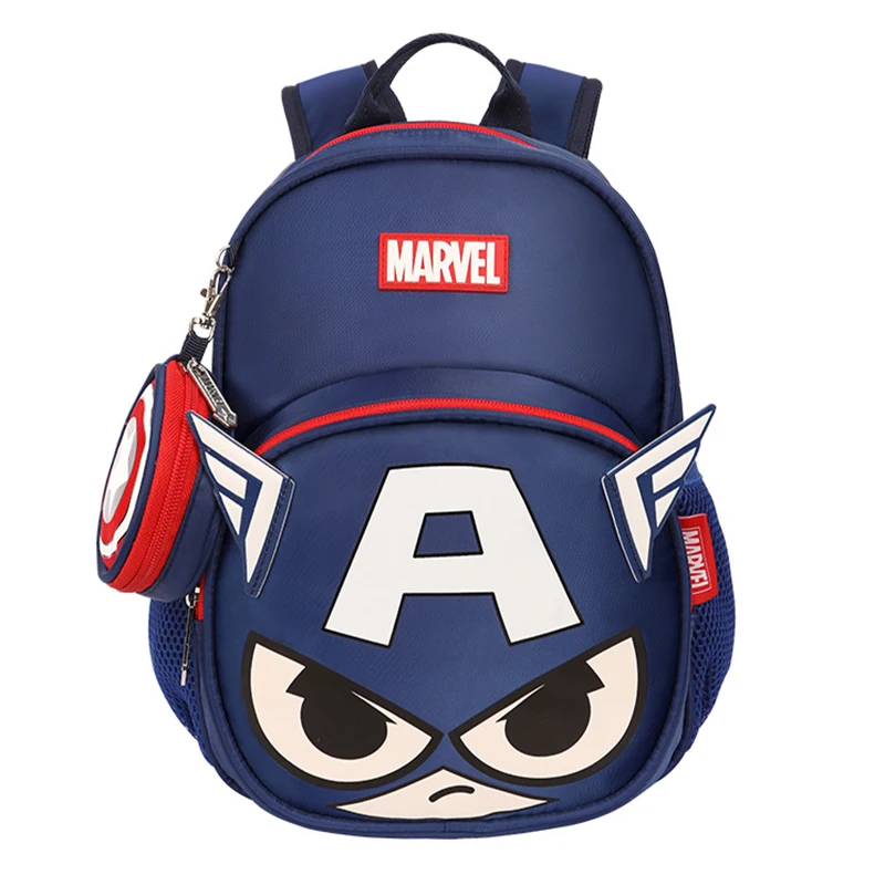 

Marvel Brand Kids Cartoon Spiderman Backpack Bags For Boys Cute Captain America Handbags Kindergarten Fashion Travel Schoolbags