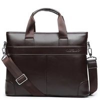 mens business office briefcase brand pu leather handbag male computer laptop bag large solid messenger bag casual man tote 2021