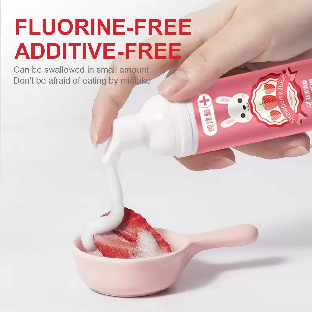 

Детская зубная паста-мусс, зубная паста с защитой от полости, пена, высококачественная, пищевая, может быть проглощена для защиты зубной эма...