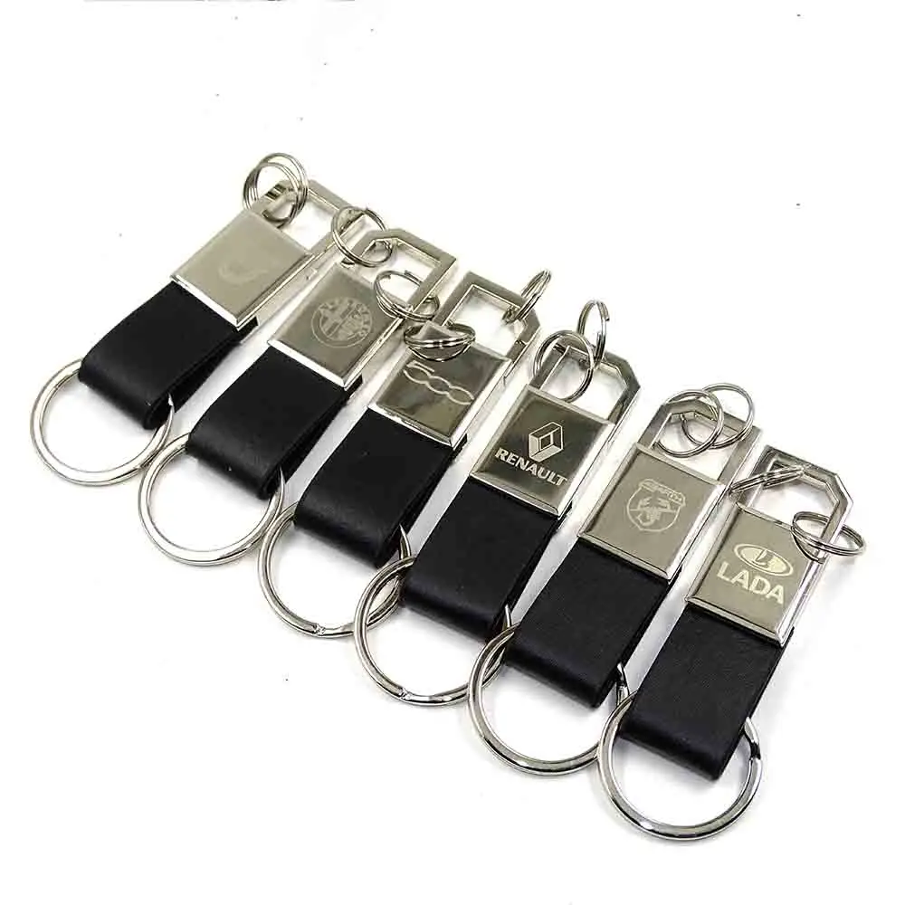 Брелок для автомобиля из натуральной кожи эмблема abarth 500 Fiat Lada Renault Dacia Opel Alfa Romeo