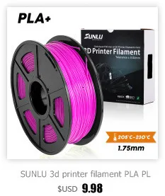 SUNLU PLA плюс 3D-принтеры нити 1,75 мм 1 кг/2.2lb катушки PLA+ ПРИНТЕРЫ нити 3d полиграфические материалы не образующая пузырей