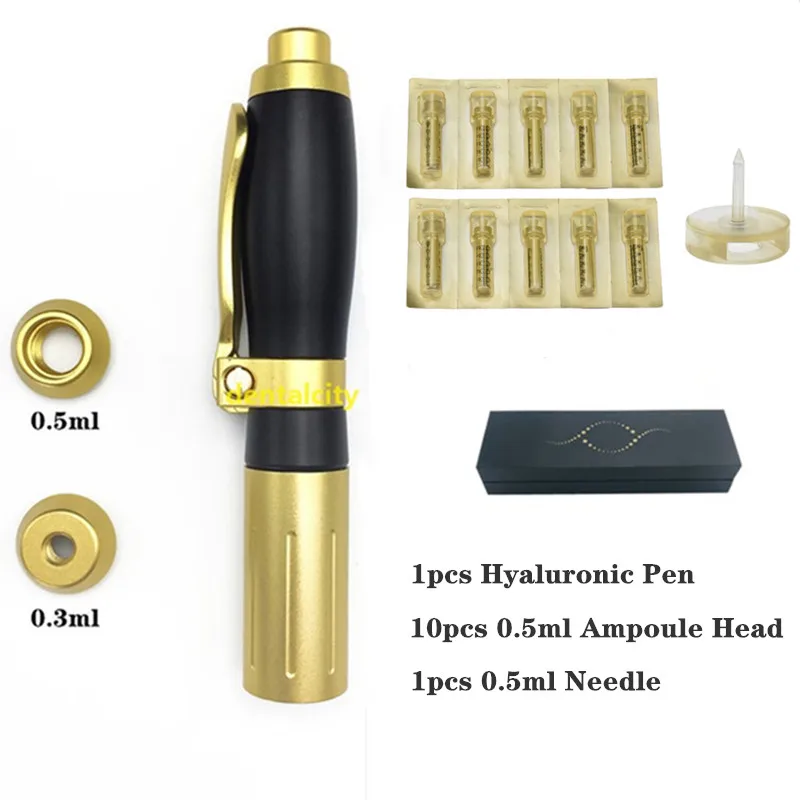 1pc pen 10pc syringe Красота кожи 2 в 1 гиалуроновая ручка 0,3 мл и 0,5 мл Гиалуроновая кислота ручка для наполнителя губ Филлер губ против морщин губ лифтинг - Color: 1pc pen 10pc syringe