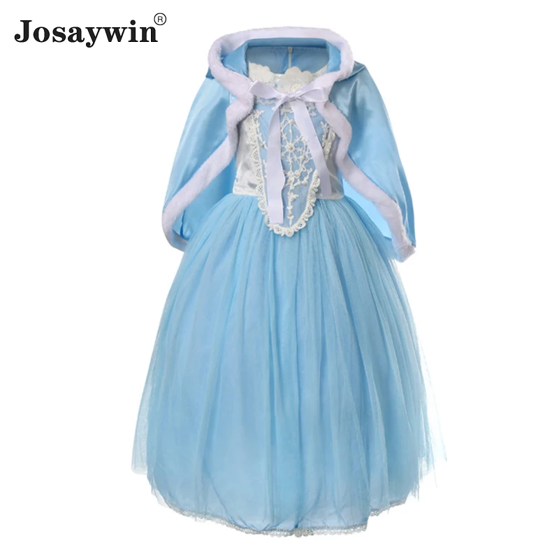 

Christmas Costume Dress Cute Baby Long Dress for Girls Kids Vestidos Children Clothes Cosplay Party Princess Dress With Coat