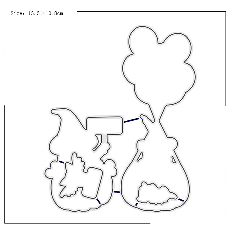 

Halloween Balloon Pumpkin Cutting Dies Clear Stamps Scrapbooking Crafts Decorate Photo Album Embossing Cards Making New