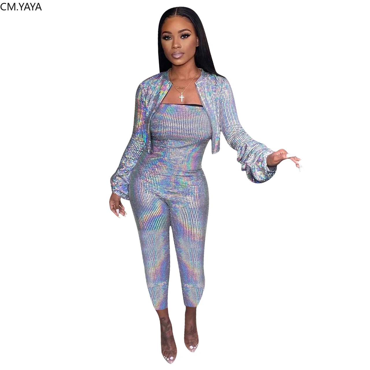 Зимние женские комплекты пальто с длинным рукавом + комбинезоны без бретелек