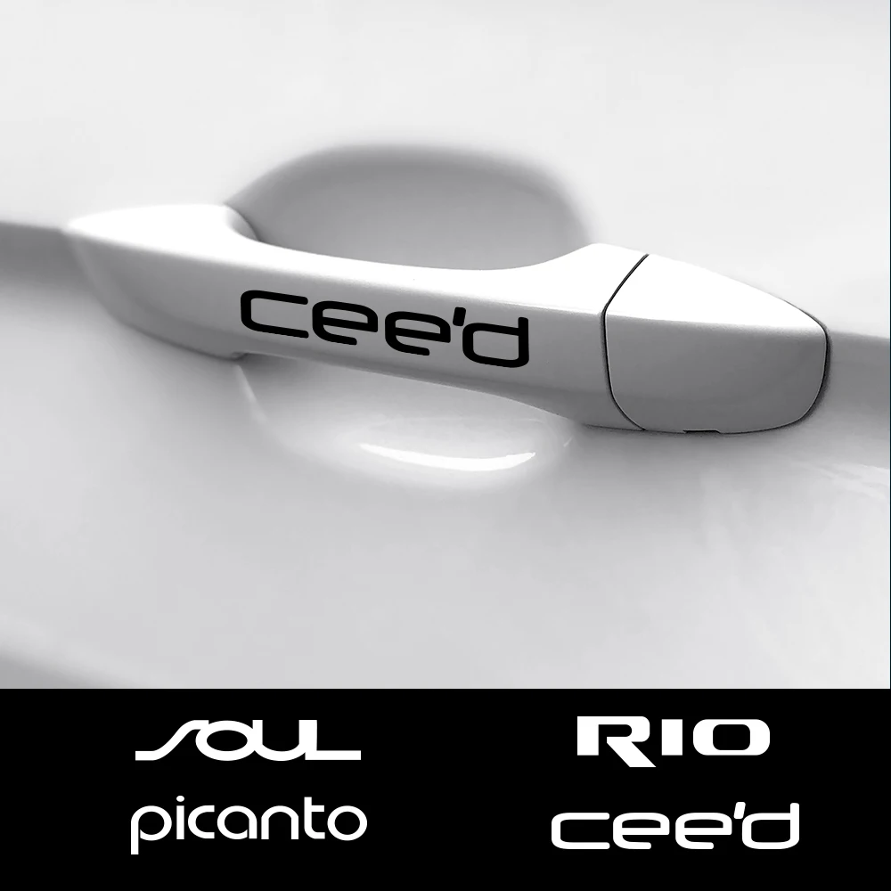 4 шт. Автомобиль дверная ручка наклейки для Kia Rio 3 K2 ОПТИМА Sorento Picanto Ceed Форте Cadenza K9