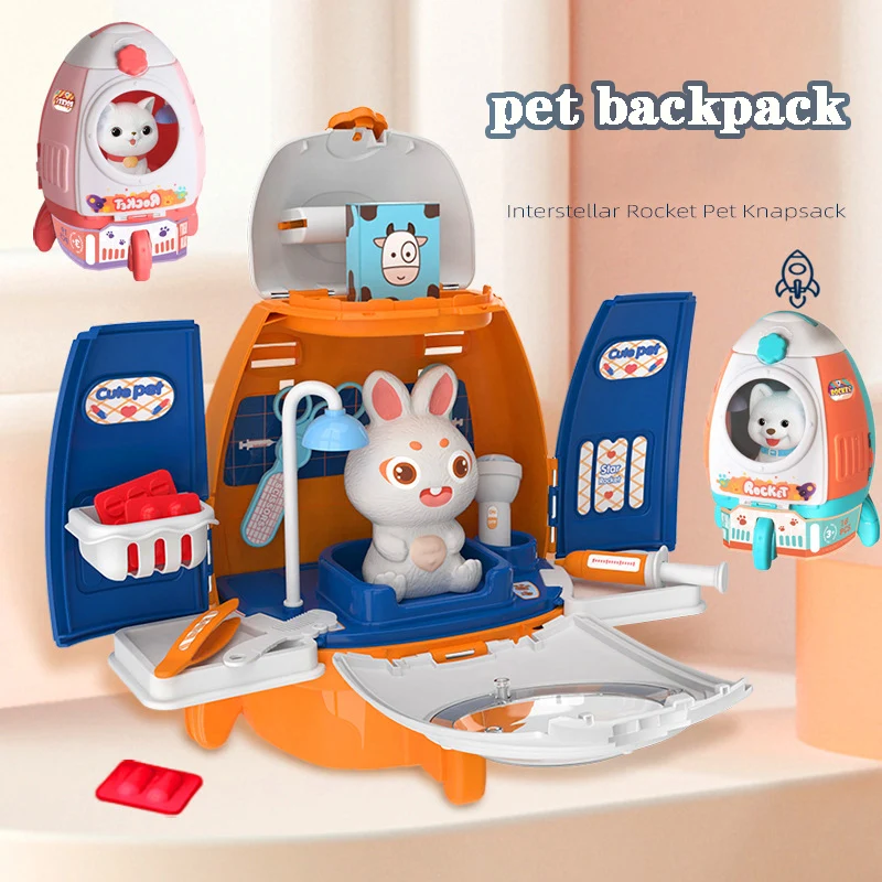 

Имитация медицинского оборудования, набор для макияжа собак и кошек, игровой домик, ракета, рюкзак, интерактивная игра, детская игрушка для ...