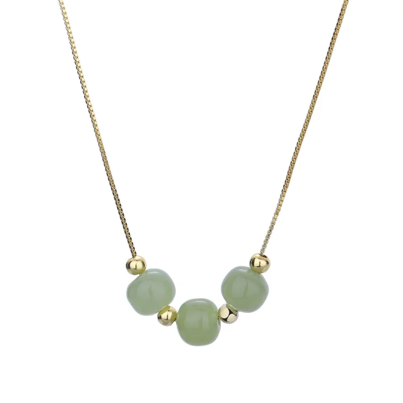 

Retro Chinese Fashion Jewellery S925 Lucky Necklace Wedding Anniversary Gift for Couple Perles Fabrication De Bijoux Necklace A