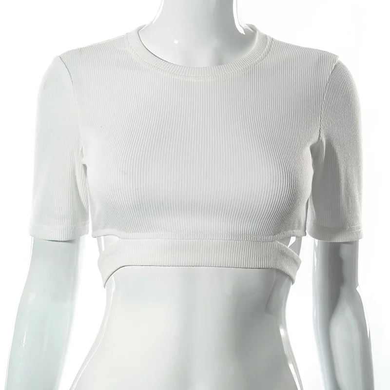 

T-Shirts Tunic Corset Shirt Women Pulovers Kpop Basic Crop Top Tops for Girls Summer Sweetshirts Korean Fashion Cute White Tees