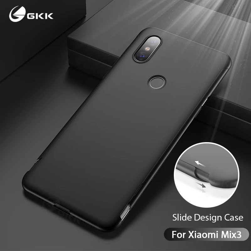 Чехол-накладка GKK для Xiaomi Mi Mix 3 тонкий матовый противоударный с полной защитой 360