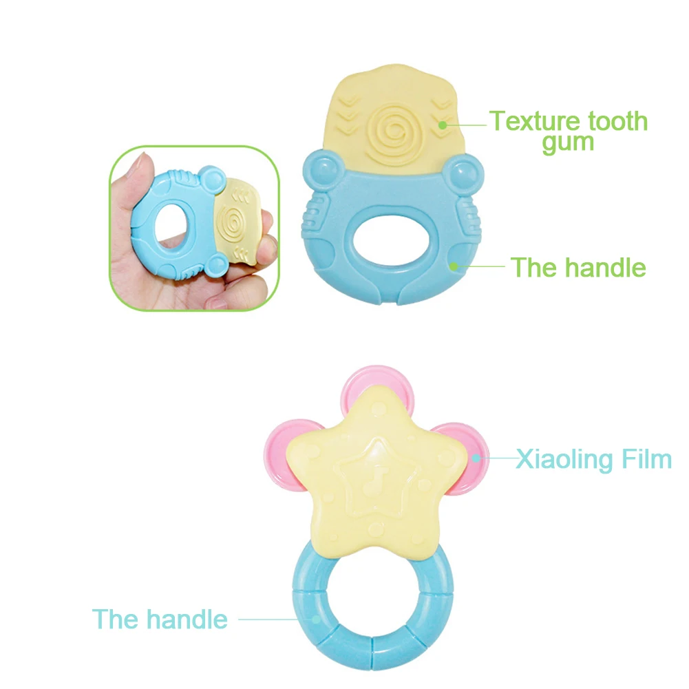 Лидер продаж 1 комплект для детей грызунки погремушки захвата шейкер звонок