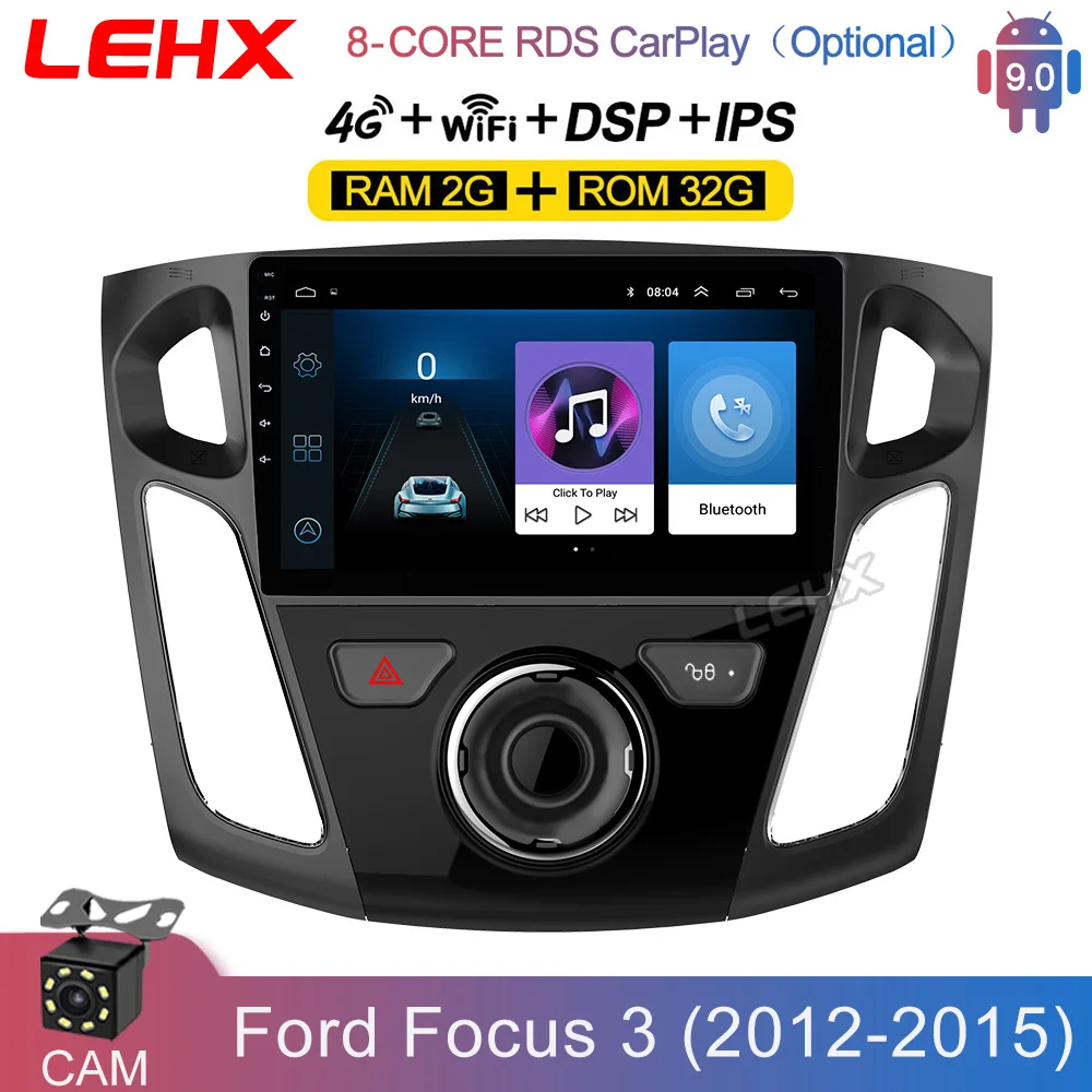 Автомобильный мультимедийный проигрыватель LEHX 9 дюймов Android 0 GPS навигация для Ford