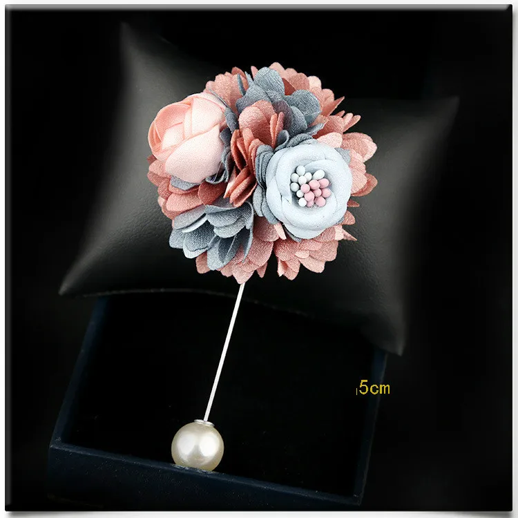 Модная тканевая брошь i Remiel в виде цветка с длинной иглой булавка Корейском стиле