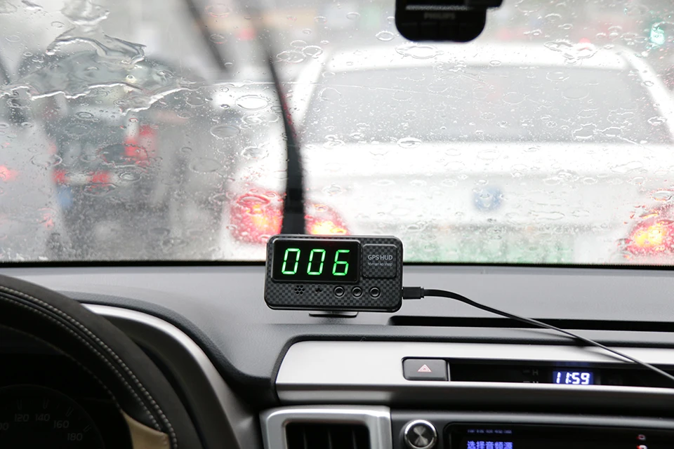 Автомобильный HUD Дисплей автомобильный универсальный gps спутниковый измеритель скорости HD Скорость ing сигнализация C60