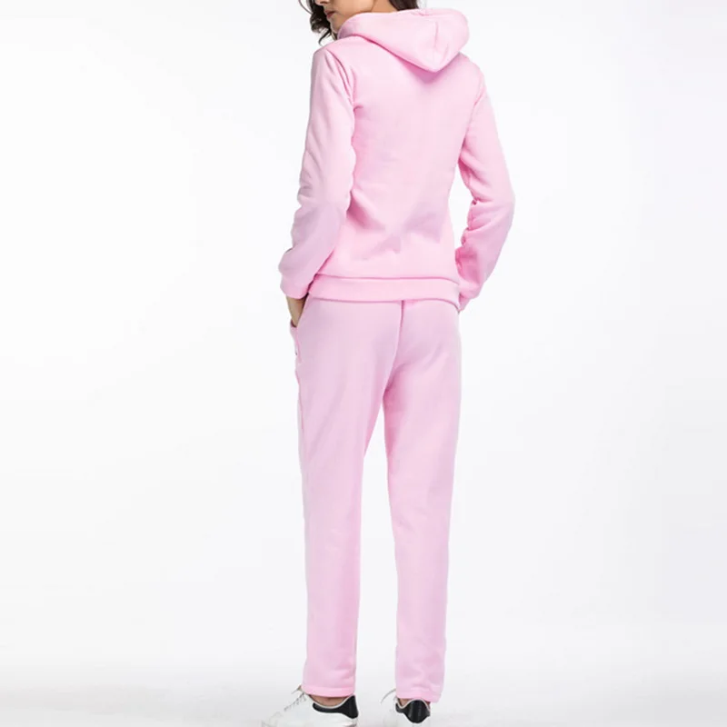 2019 теплый женский спортивный костюм с длинным рукавом полосатый комплект для