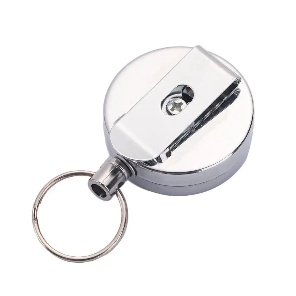 

High Resilience Steel Wire Rope Key Ring Metal Retractable Key Chain Alarm Key Ring Anti Lost Alarm Key Ring Outdoor Tool