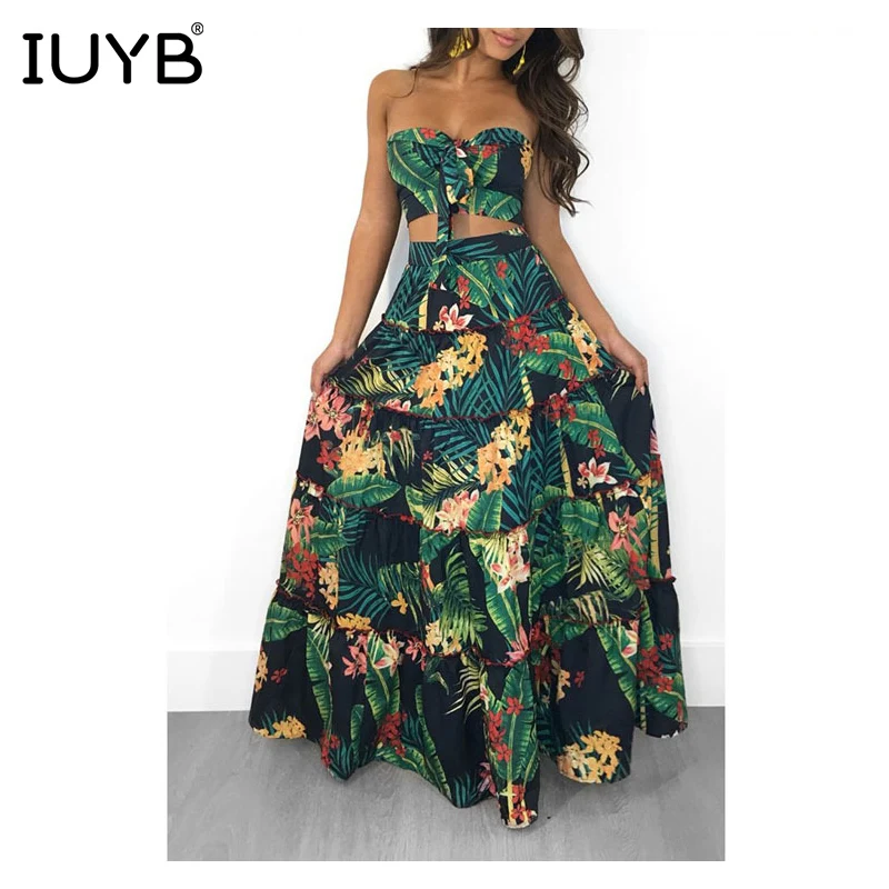 IUYB Весна 2019 модные пикантные Для женщин с принтом 2 предмета в комплекте