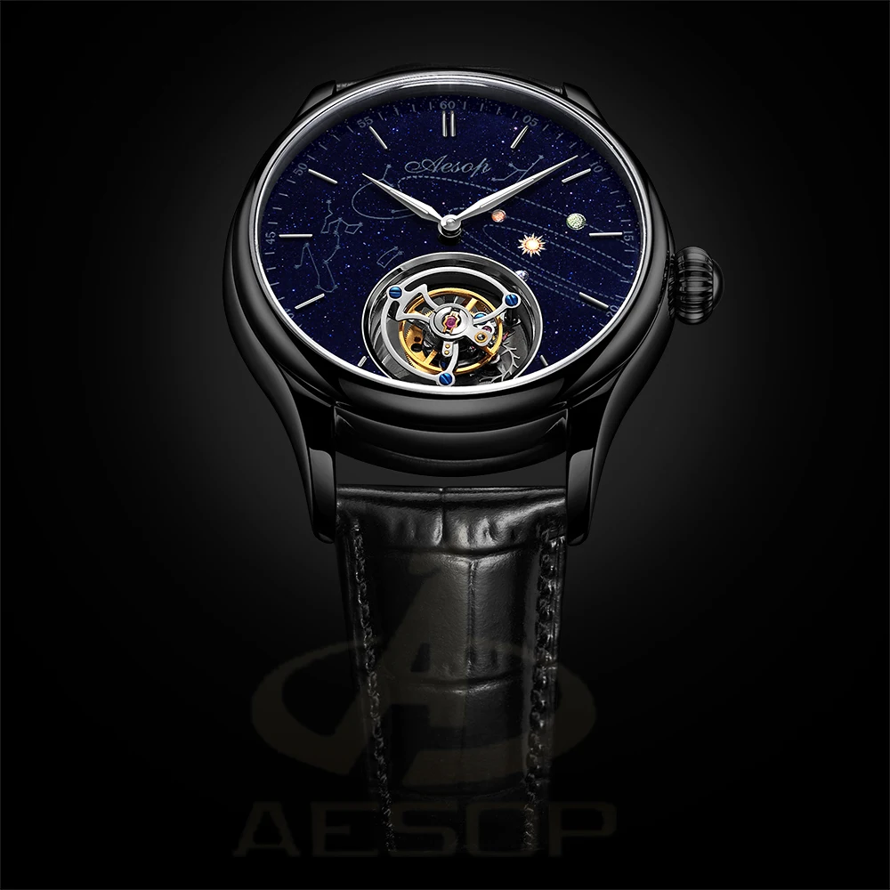 Tourbillon часы 100 м водонепроницаемые для мужчин Сапфир Водонепроницаемый Топ бренд