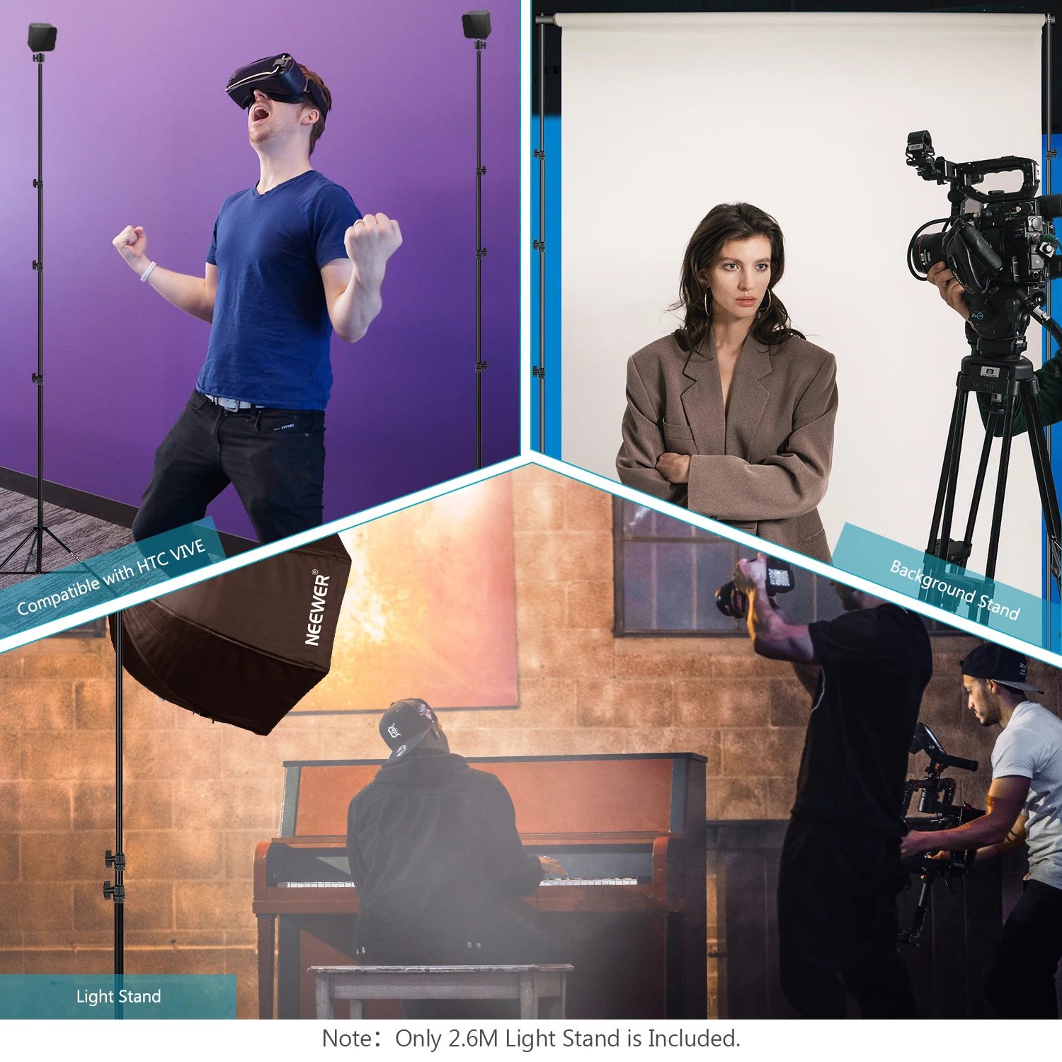 Алюминиевый штатив Neewer для фотосъемки легкая подставка 2 7 8 5 футов/85 260 см