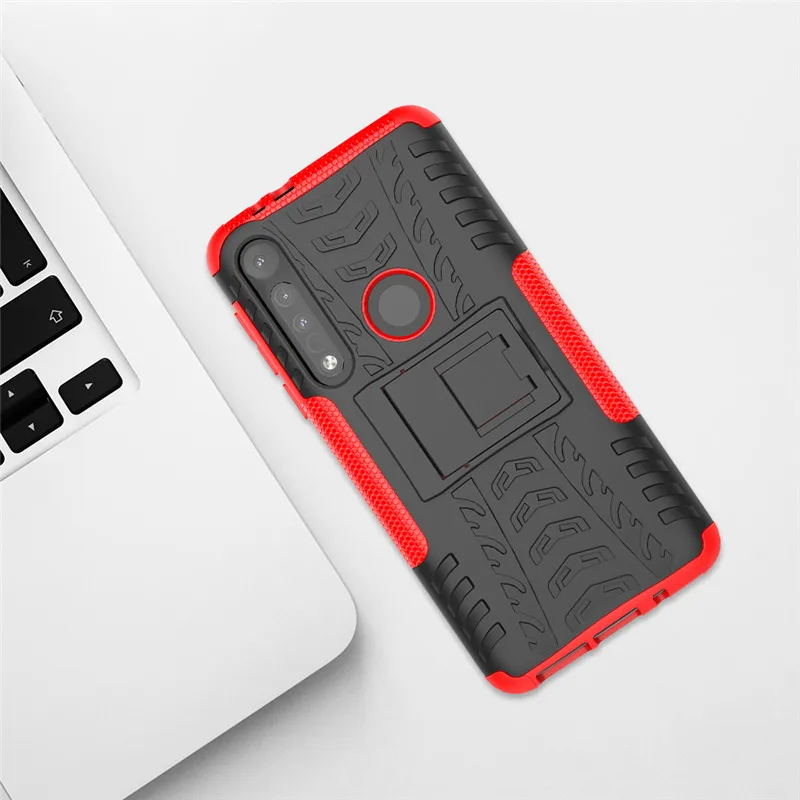 Противоударный Гибридный армированный силиконовый чехол для Funda Motorola Moto One Macro G8