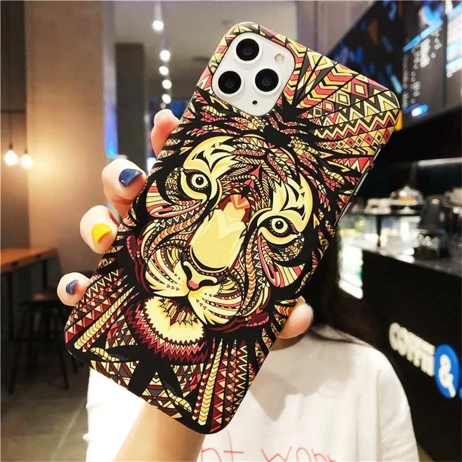 Yellow Tiger Светящийся чехол с животными для iPhone 11 Pro Max XR XS Max 6 6S 7 8 Plus X Тигр Волк слон ночной светящийся силиконовый мягкий ТПУ чехол для телефона - Цвет: Yellow Tiger