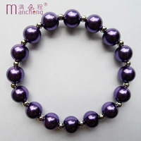 romantic deep purple beads bracelet silicone bands rubber bracelets fine quality plastic bead bracelet dancing party jewelry