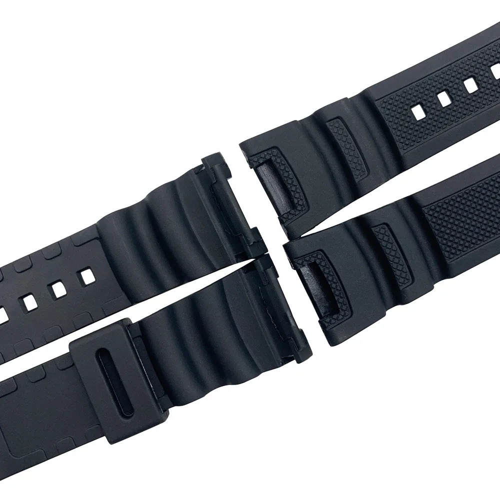 Черный силиконовый ремешок для Casio SGW-100 SGW100 мужской и женский резиновый
