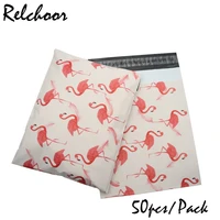 50pcspack mail bags flamingo thickened logistics packing bag envelope bags cartoon courier bag personalized printing bag