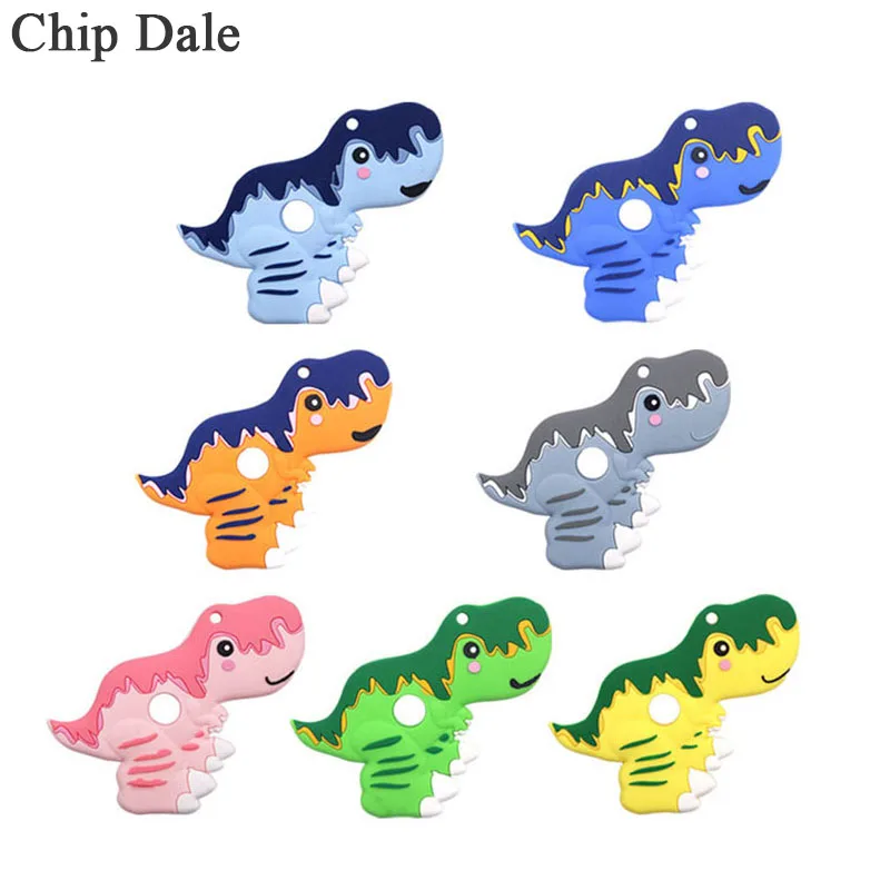 

Chip Dale 5PCS Cartoon Silicone Teethers Dinosaur Shaped Molar Tiny Rod Food Grade Dragon Silicone Baby Teethers Teething Toy