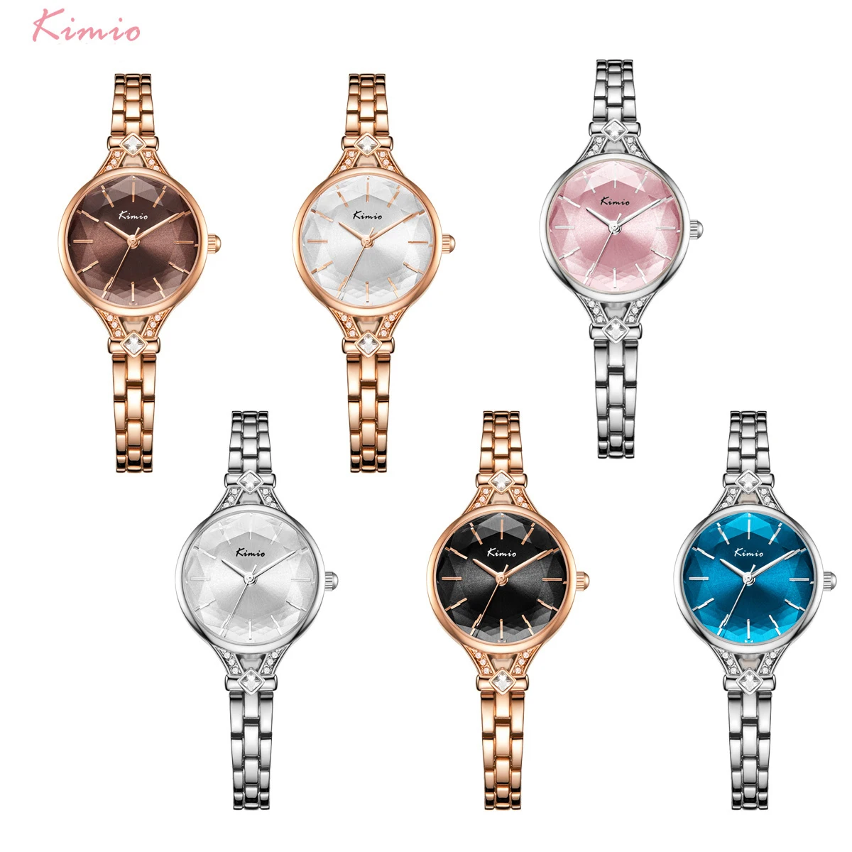 

NO.2 Women Watches Quartz Wristwatch Stainless Steel Bracelet Watch Exquisite Rhinestone Dress Watch Montre Femme