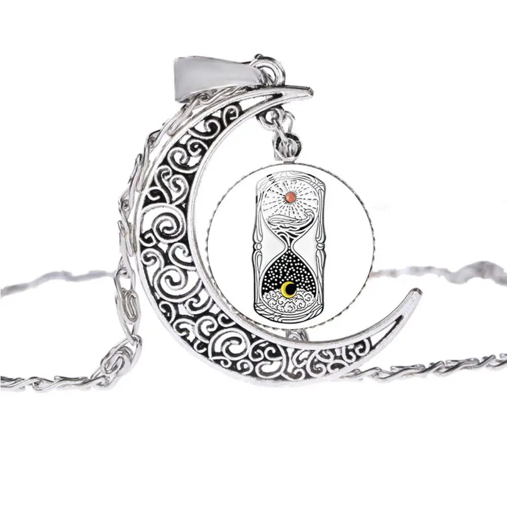 Модное ожерелье с принтом русалки рыбьего хвоста песочные часы большой волны