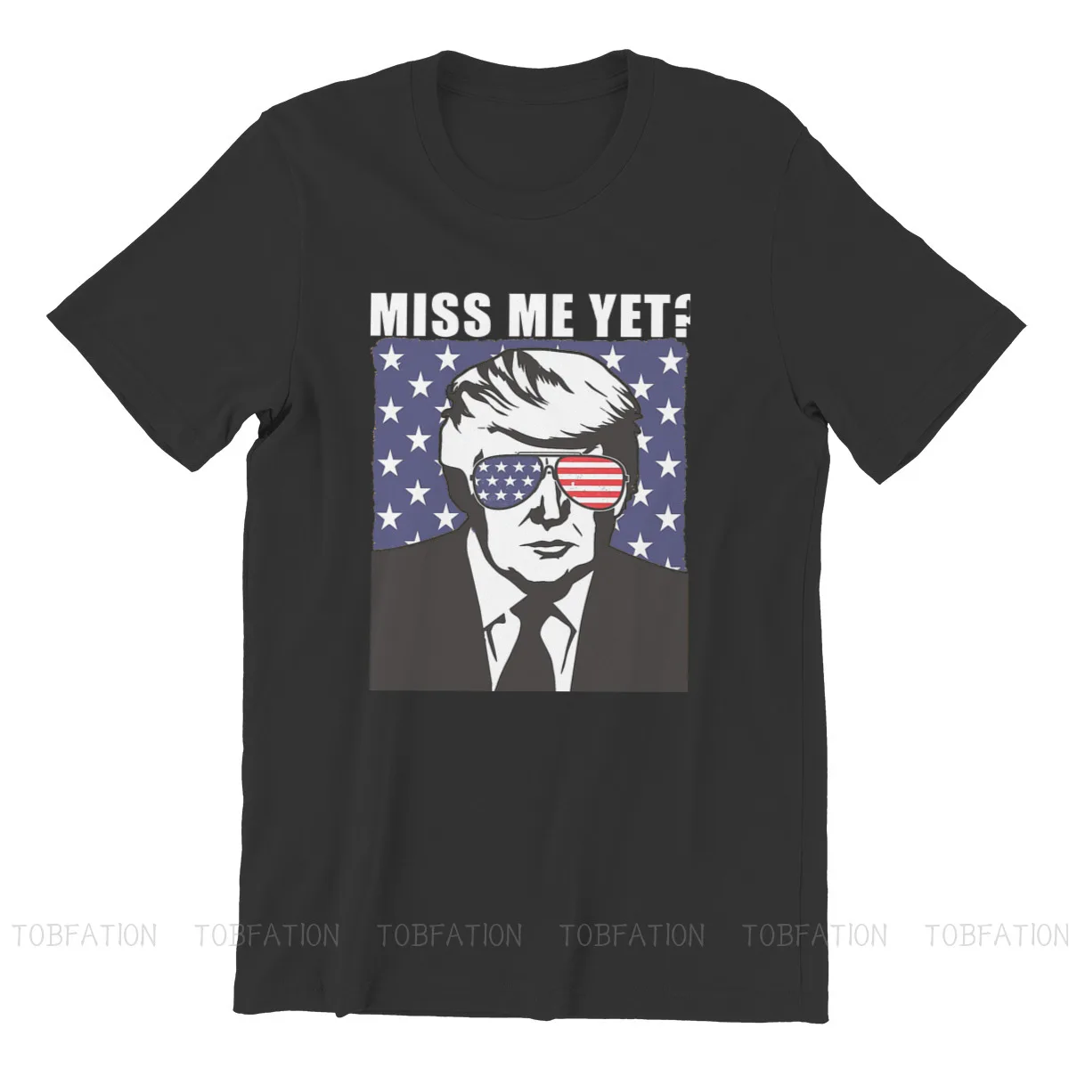 Мисс меня до сих пор Дональд Мужская футболка Трамп 2024 мем круглым вырезом
