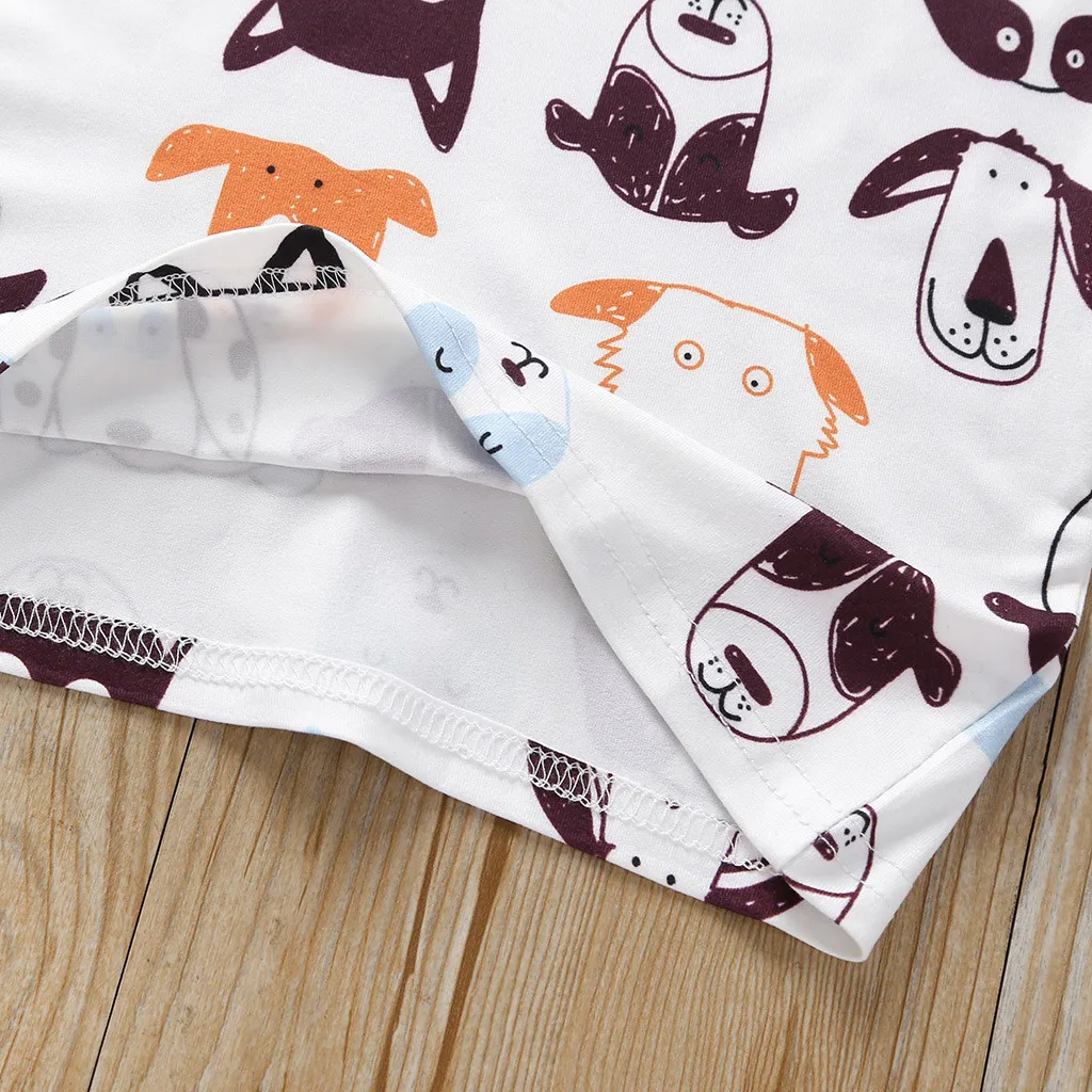 Детская футболка с коротким рукавом мультяшным принтом | Мать и ребенок