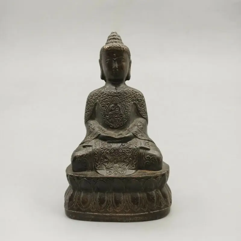 

Китайский Тибет Бронзовая статуэтка Будды Непала старый Медь статуя украшение стола аксессуары для дома Статуи и скульптуры