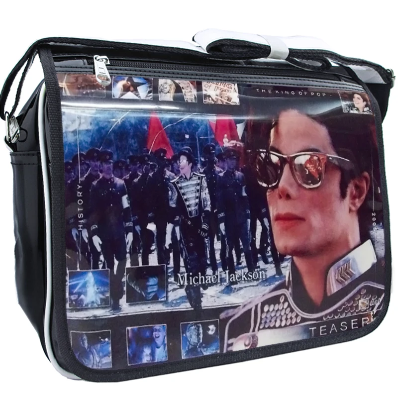 Мужская повседневная сумка на молнии из искусственной кожи с принтом Майкла