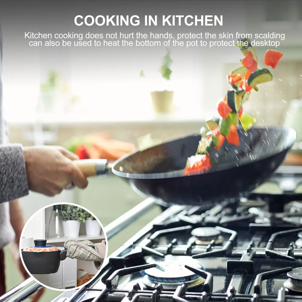 

3Pcs Kitchen Basic Pot Holders Heat Resistant Pot Mats (Assorted Color)