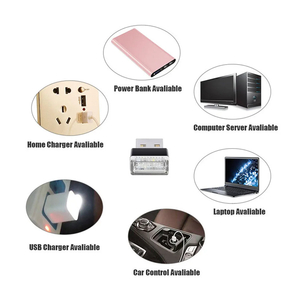 Usb автомобильный светильник 2 светодиода SMD подключи и работай интерьерный
