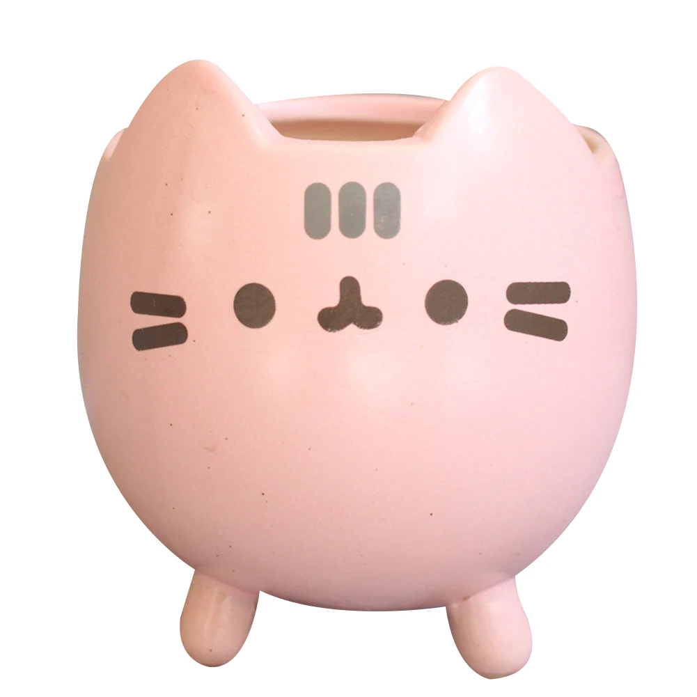 Милые керамические Мультяшные Животные Кошки горшки для суккулентов цветочный