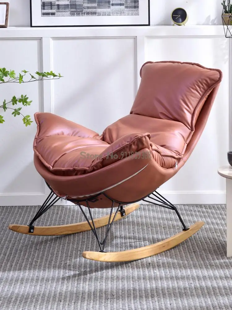Кресло качалка для отдыха в скандинавском стиле простой современный стул дома