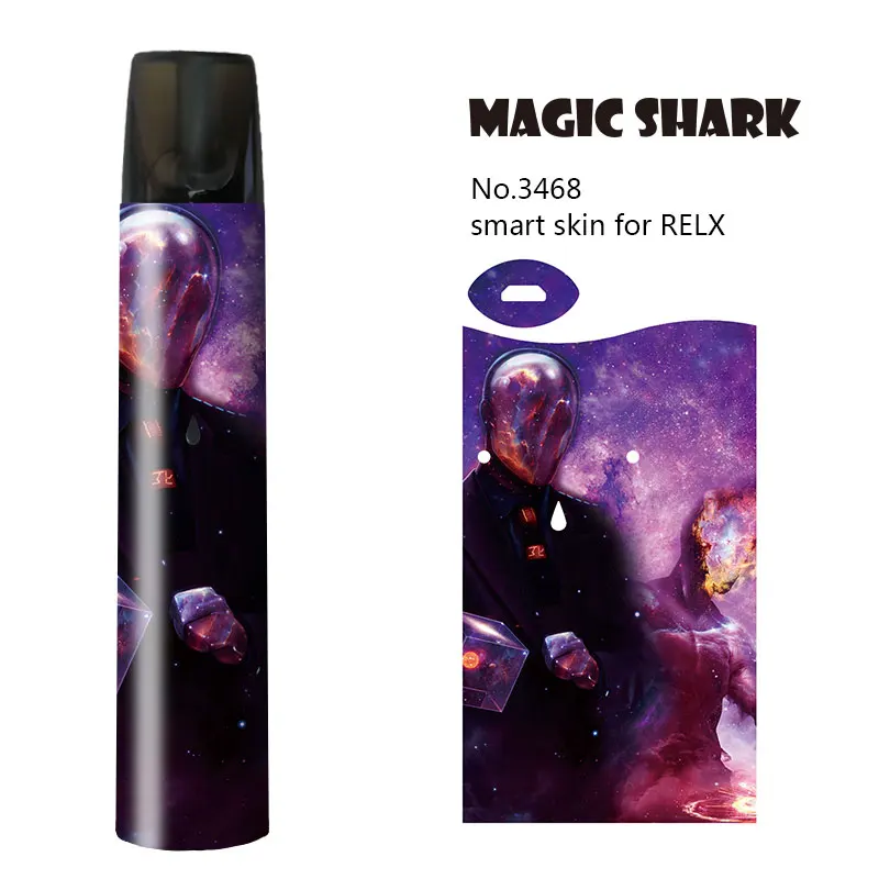 Magic Shark Skull Reindeer Wolf Lion Vape Kit Pod Sticker Film Case Cover for Relx | Мобильные телефоны и аксессуары