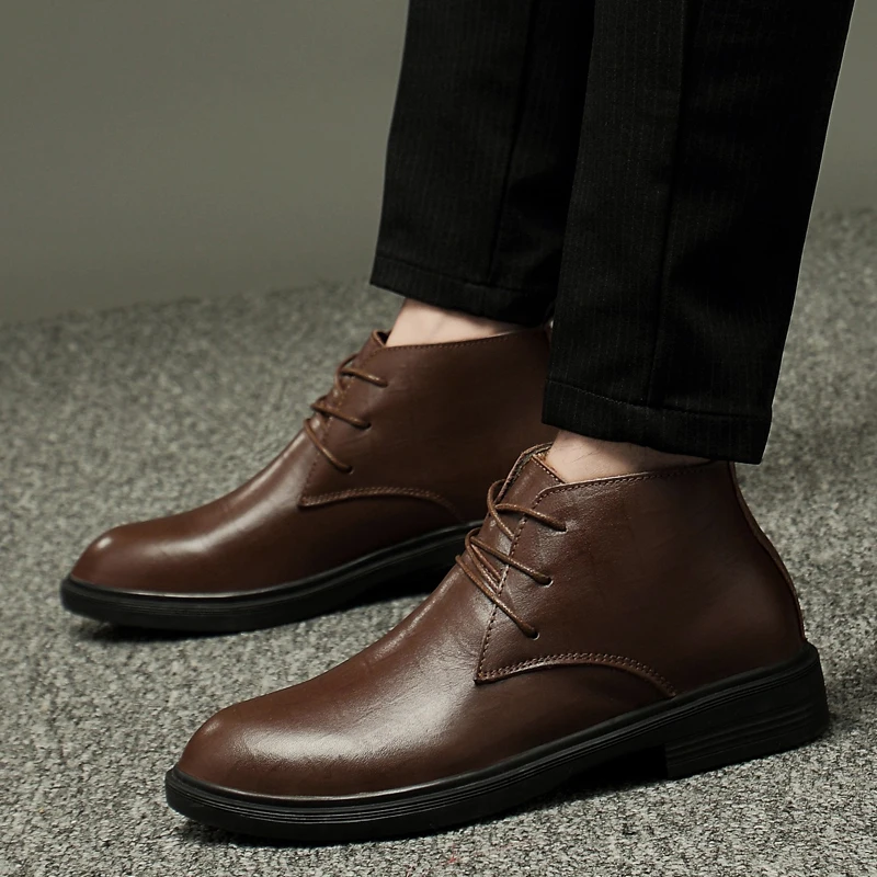 Туфли мужские из натуральной кожи на шнуровке заостренный носок классические