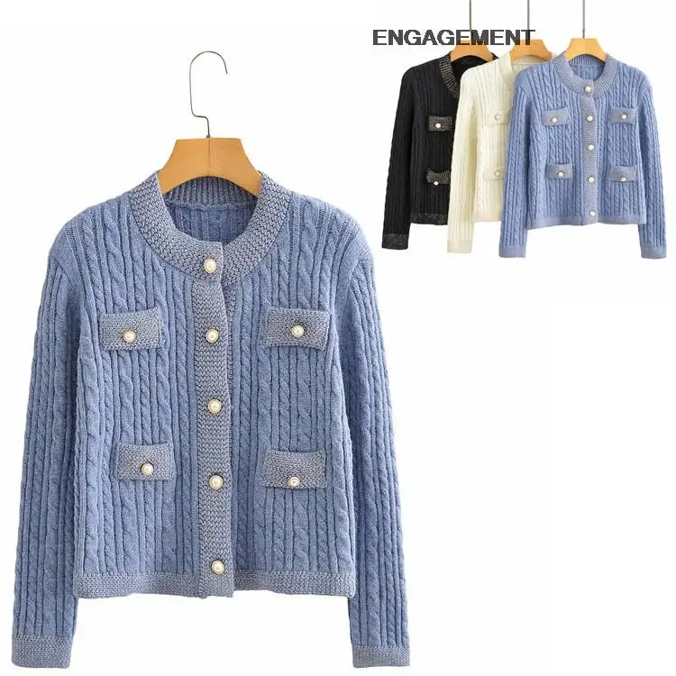 

ENGAGEMENT za 2021 female Lightly cooked small fragrant sweater tops autumn winter women cardigan loose sweater coat